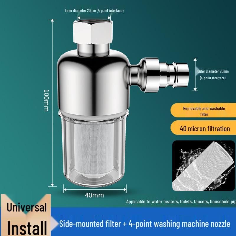 Universal Detachable Pre-filter for Household Tap and Washing Machine Water Heater