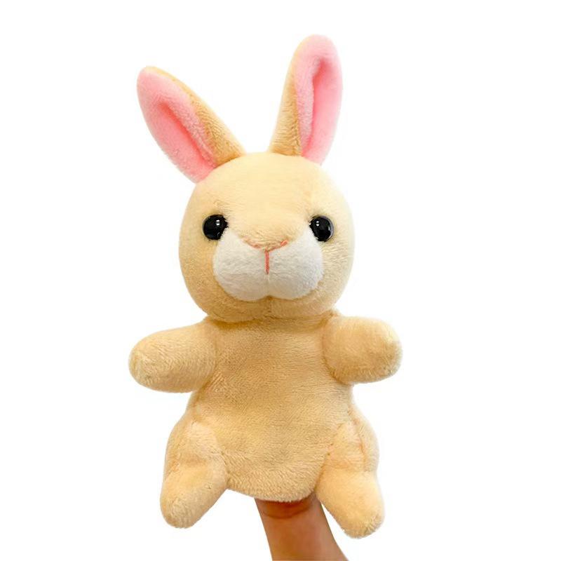 9cm Cartoon Animal Plush Finger Puppet Insect Zoo Animal Interactive Plushie Tell Story Butterfly Bee Dragonfly Ant Panda Hippo