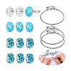 56 Pcs DIY Charm Bracelet Necklaces Jewelry Making Kit with Love Heart Box for Girls Women Valentines Birthday