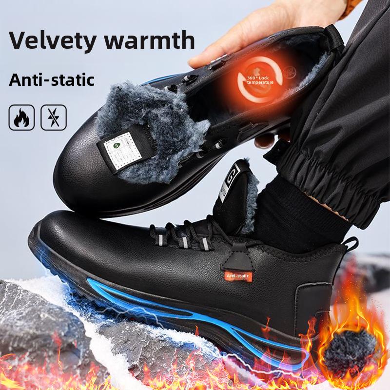 Work Shoe High Men Boots Men Woman Winter Steel Toe Boots Thickened Puncture Woman Sneakers Anti-smashing Work Shoes Men36-46