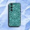 Mandala Flower Pattern Luxury Luxury Black Phone Case For Samsung Galaxy S23 S24 S25 Ultra S22 Plus S21