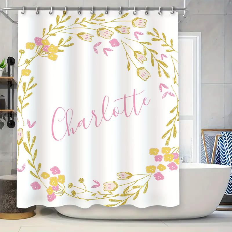 Luxury Black White Shower Curtain Waterproof Bathroom Decor Polyester Print Shower Curtains 90x180cm