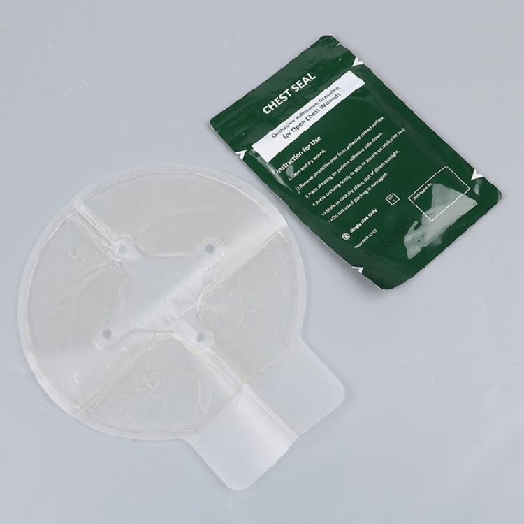 Square Medically Chest Seal Vented Dressing Bandages Chest Seal Vented First Aids Patches Outdoor Emergency Medically Tool