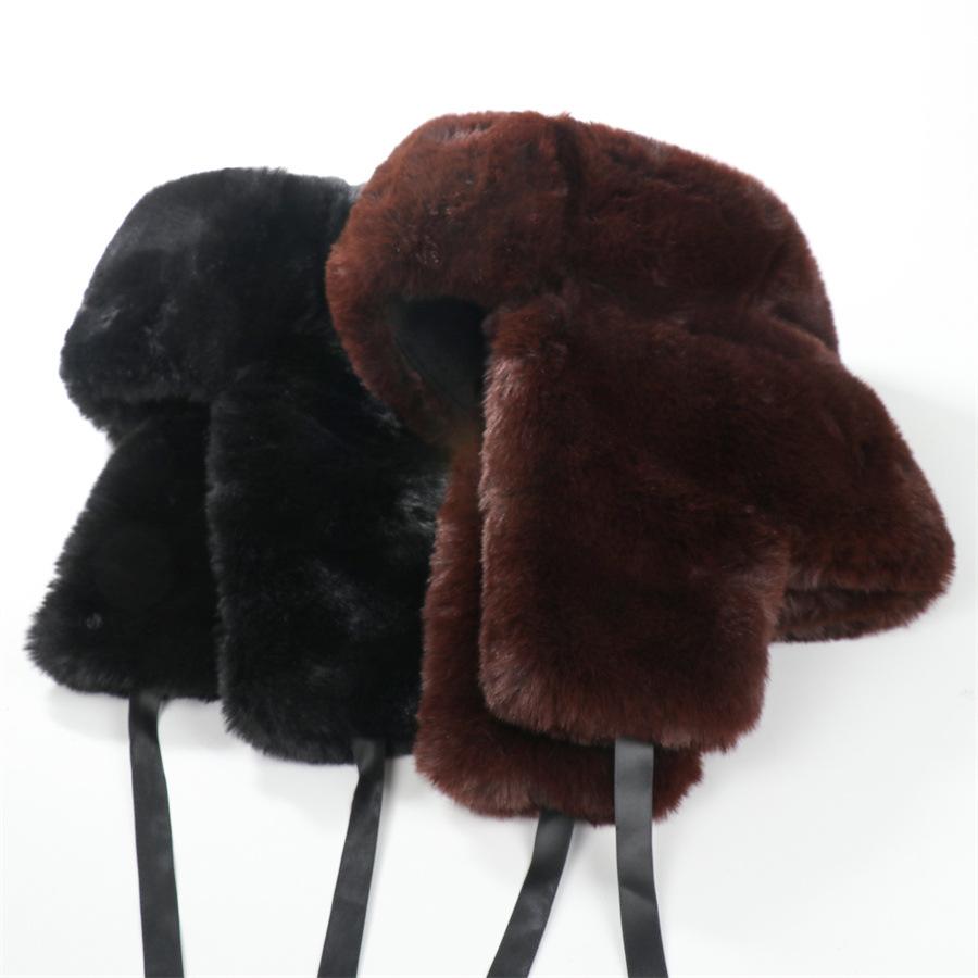 Outdoor Cold-proof Wig Hat, Piled and Thickened Winter Warm Ear Protection Cotton Hat