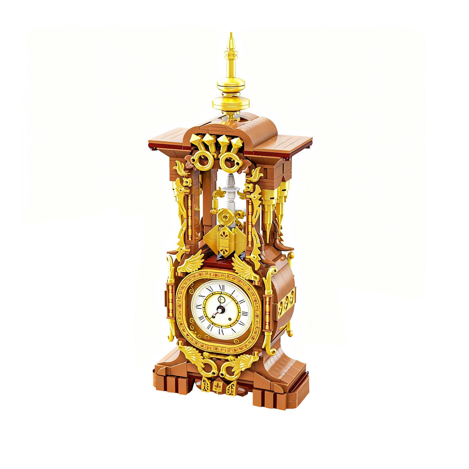 

Ностальгические и ретро маятниковые часы-генератор, совместимые с моделями из строительных блоков, сборными игрушками, украшениями и подарками для мужчин и женщин One Size золотистый