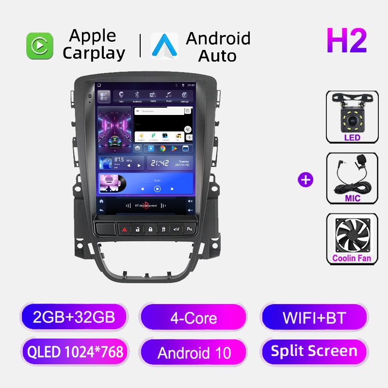 

2 Din Android Радио для Opel Astra J Vauxhall Buick Verano Holden Cascada 2009-2018 GPS Навигация Мультимедийный Плеер Carplay HU
