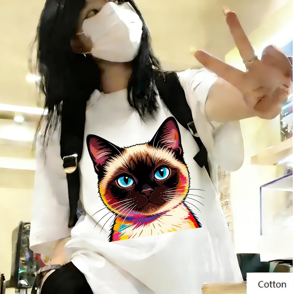 T-shirt Unisex Streetwear in Cotone con Design Retrò di Garfield Stile Cartone Animato Nostalgico Top per Persone alla Moda
