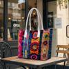 Bohemian Embroidered Tote Bag Colorful Ethnic Style Large Capacity Shoulder Bag for Daily Outdoor Use