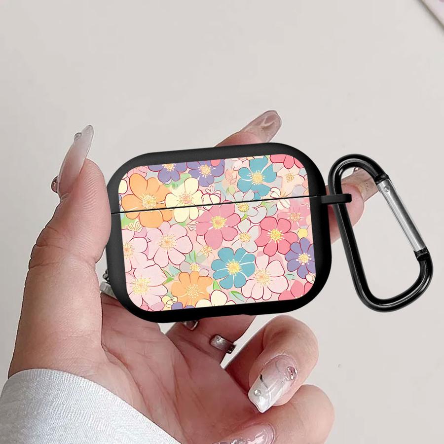 Earphone Cases Cover Case For Airpods Pro 3 2 Pro3 Pro2 1 4 Flower Pattern