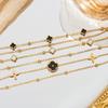 Four Leaf Clover Titanium Steel Bracelet with a Light Luxury and High-end Feel for Women, Simple and Niche, Not Fading Hand Jewelry