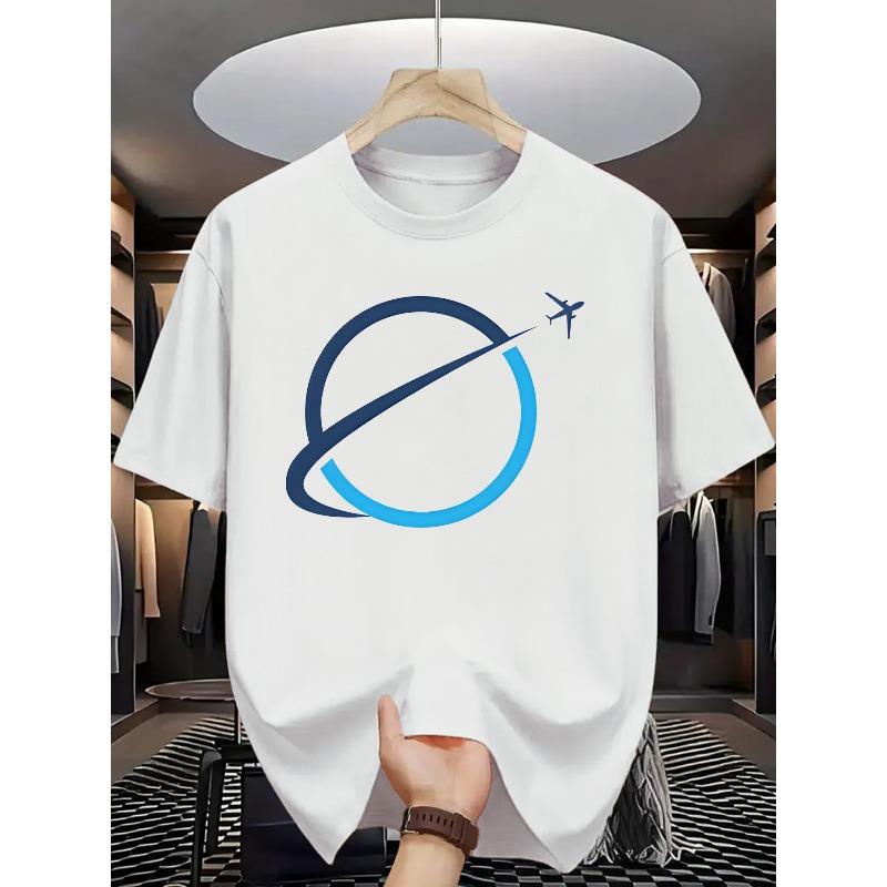 

European sizes Summer Men S Fashion Short-Sleeve T-Shirt with Letter Pattern Print 4XL білий