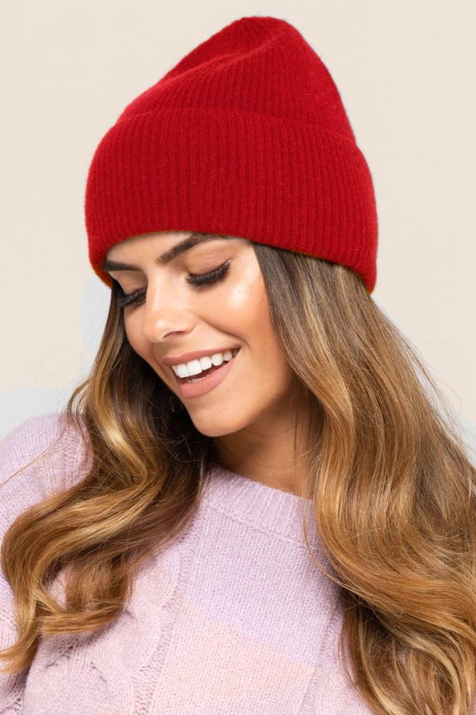 Modesto Women' Cashmere Red Hat