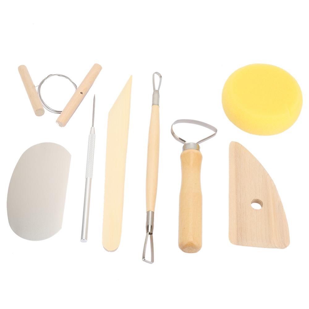 8pcs Double-Sided Pottery Sculpting Set Carving Tools Modeling Tools Clay Sculpting