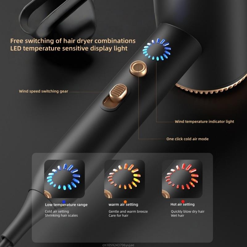 Latest 2400W Quick Drying Hair Dryer With Led Display Light And Billion Level Blue Light Negative Ion Hair Dryer