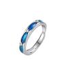 Starry Sky Couple Rings Set Sterling Adjustable Geometric Design Romantic Gift Her Him