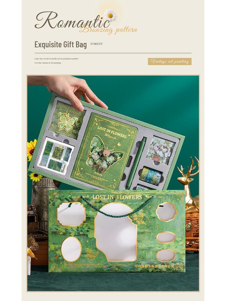 Vintage Oil Painting Notebook Set: Journal and Diary Gift for Students - Perfect for Back To School or Children's Day Souvenir