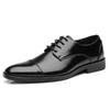 Fashion Men's Business Leather Shoes Men Classic Derby Shoe Dress Office Mens Lace-up Outdoor Wedding Party Flats