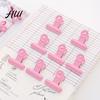 Paper Clamp Metal Clip 8PCS Binder Clips Round Tail Safety Design Stable Clamping Fresh Color Force Macaron Rust Resistant Office School Supplies