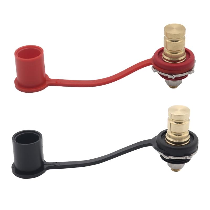 1 Pair Battery Charging Post with Waterproof Cover 3/8  Stud Remote Battery Terminals Jump Post for Truck Boats ATV 1