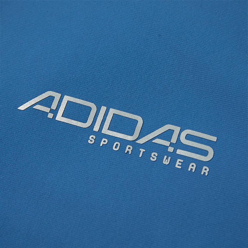 Adidas Men's Summer Quick-Dry Breathable Lightweight Loose Fit Blue Short Sleeve Polo T-Shirt