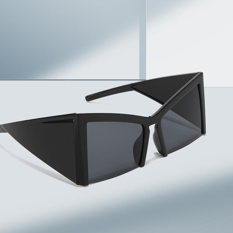 1 Pair Large Frame Rectangular Ladies Sunglasses Outdoor Street Fashion Photo Glasses UV Protection