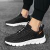 Black Shoes Spring and Autumn New Breathable Deodorant Running Shoes Wear-resistant Soft-soled Shoes Casual Mesh Mesh Shoes
