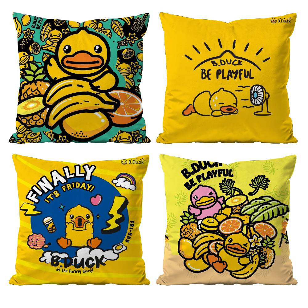 F-Fashion design B-B.D-DuckKK Pillow Case Anti-dustmite Pillowcase Invisible zipper silky short plush Sofa cushion cover