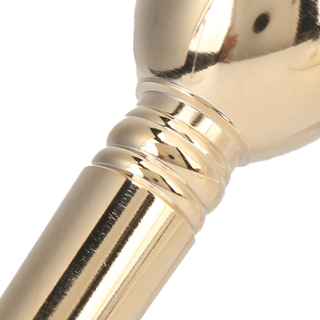 Alomejor1 Trombone Tenor Trombone Mouthpiece for Practice and Performance Mouthpiece, Wear-Resistant Beginners, (Gold)