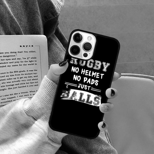 Cute Rugby Player Phone Case Cover for iPhone 17 Air 16 16e 15 13 14 11 12 Pro Max Plus  Coque Fundas Shell