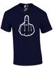 Middle Finger Silhouette Funny Rude Design Swearing Unisex T-Shirt Unisex T-Shirt