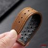 Quick Release Vintage Leather Watch Strap Stitching Cowhide Band for Omega 18/19/20/21/22/24mm Deployment Clasp Wrist Bracelet