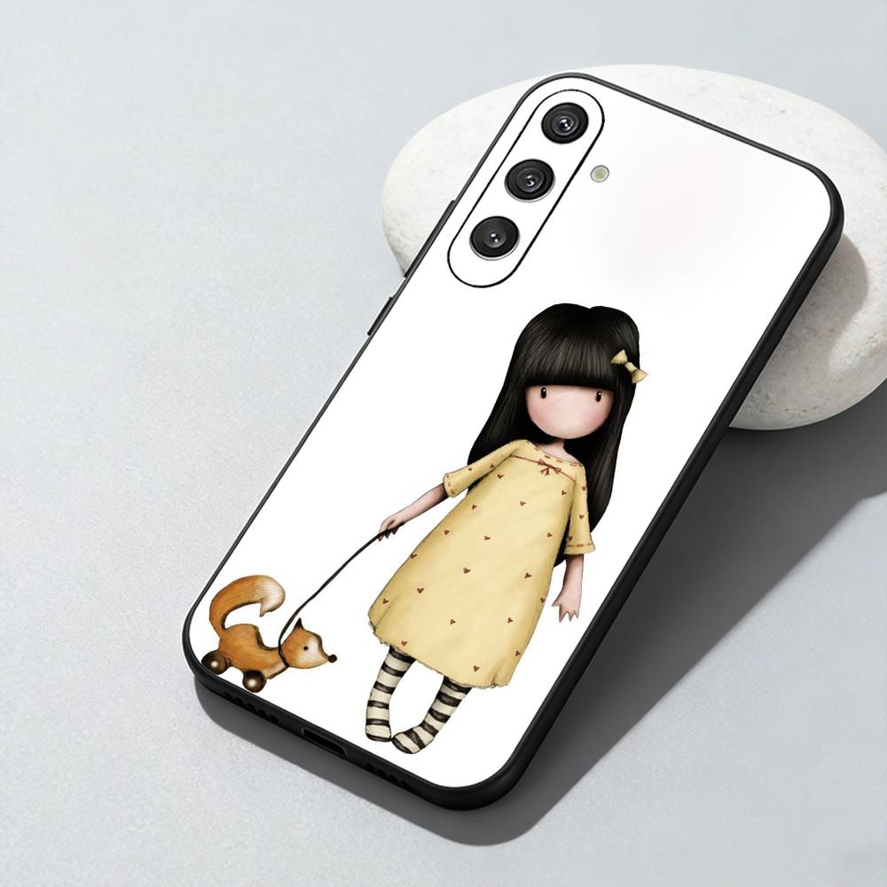 Cute S-santoro G-gorjuss Phone Case For Samsung Galaxy A73,A72,A71,A70,A52,A51 Others Soft Black Cover
