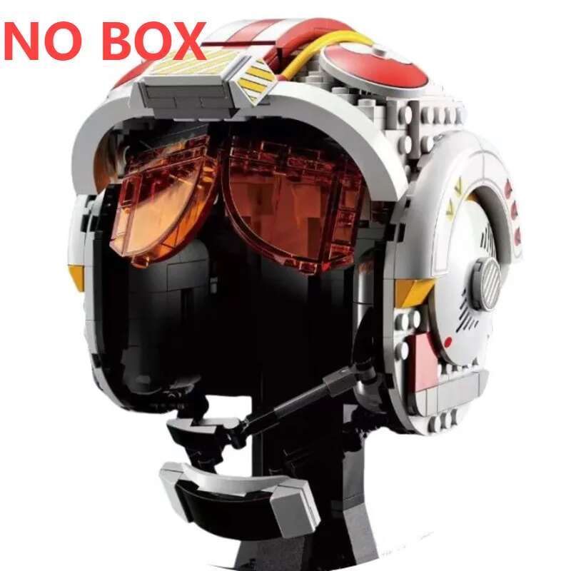 Hełm Pilota Myśliwca Kosmicznego Klocki do Budowania Dekoracja Biurka Bobas Leias Jangos Kylos Fetts Rens Klocki Prezent Upominki na Przyjęcie