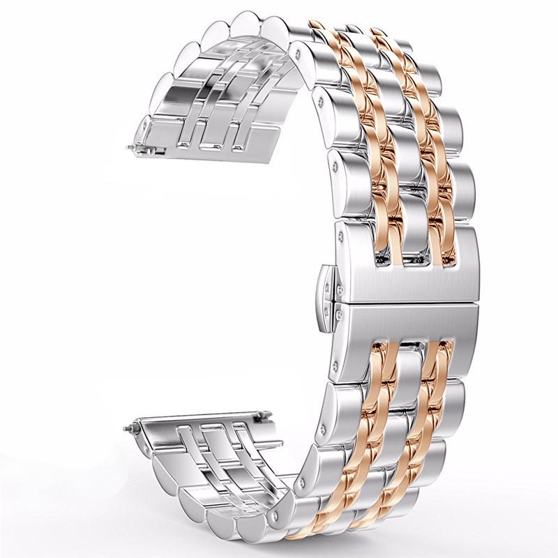 22mm 20mm Band for Samsung Galaxy Watch 3 41 45mm 46mm 42mm Gear S3 Steel Strap Active2 40 44mm Metal Loop for Amazfit BIP 2 GTR