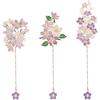 INFUNLY Cherry Blossom Metal Bookmarks with Chain Romantic Bookmark Flower Book Page Marker Metal Charm Bookmark for Women Gift for Booklover Readers