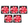 5Pcs Computer Power Cooling Fan Power Supply Cooler LED PC Chassis Fan Heat Sink 12V 12cm