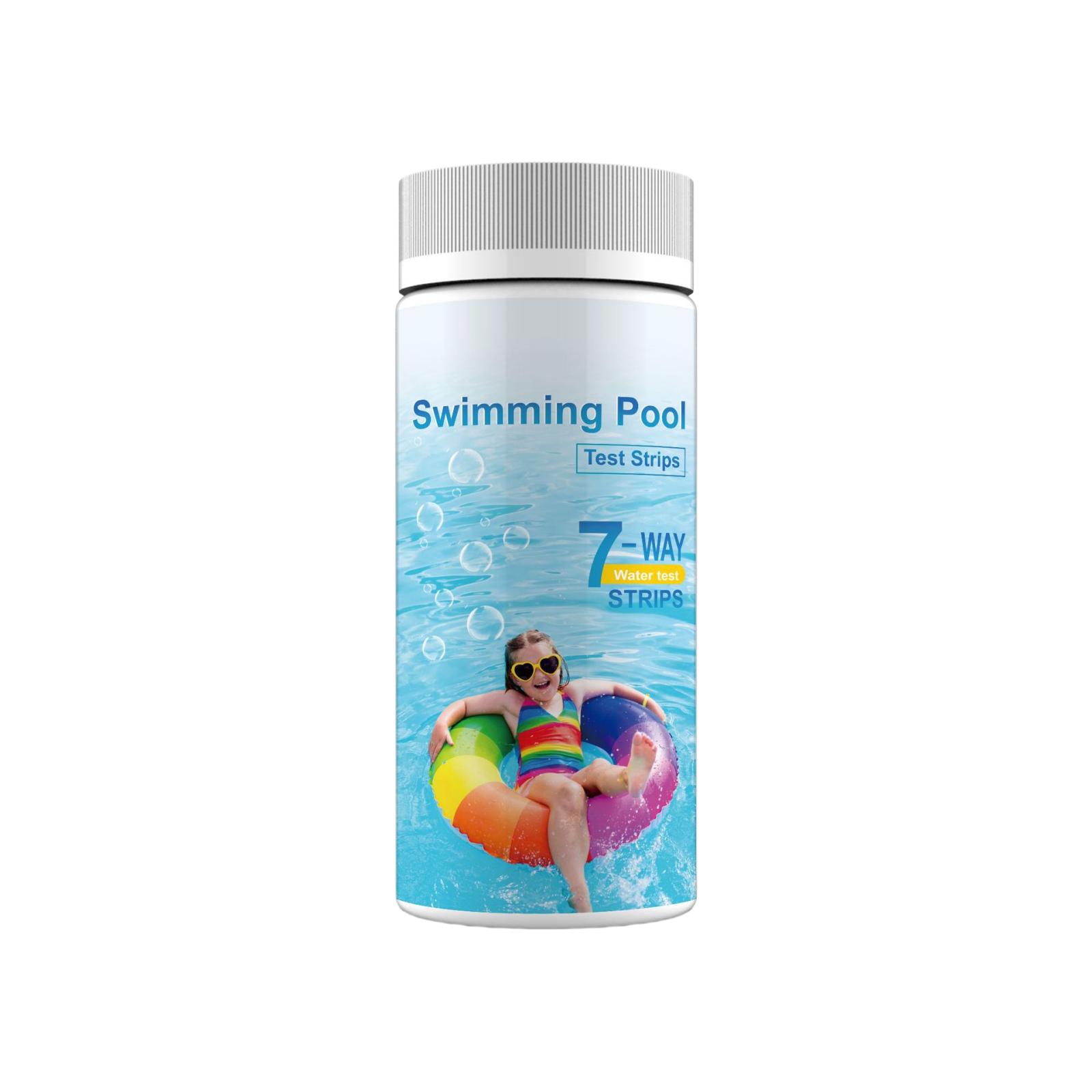 Pool Test Strips: 50/100CT 7 In 1 Professionally Pool Test Strips For Water Pool & Hot Tub & Spa & Swimming Inground Pools - Quick Accurate Results One Size