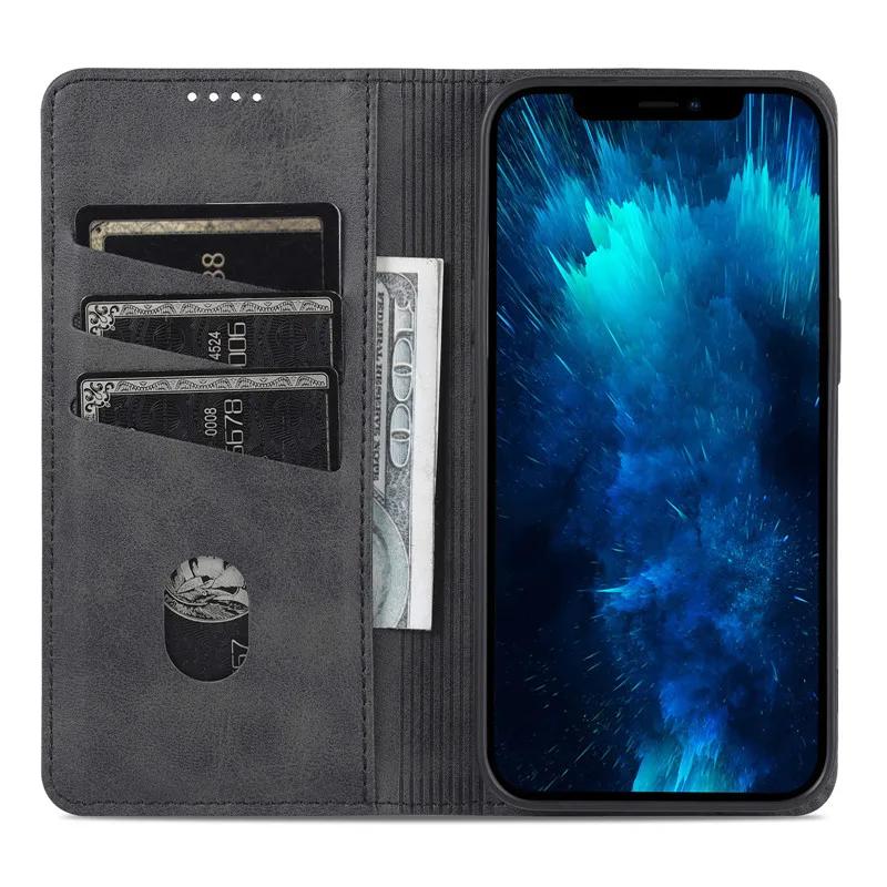 Leather Wallet Case For iPhone 16 15 14 13 12 11 Pro Max Luxury Funda iPhoneX Xs Xr 6s 7 8 Plus SE 2024 Magnetic Flip Cover
