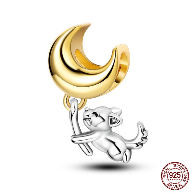 Copper Golden Series Star Moon Pyramid Sunflower Charms Beads Fit Qikaola Original Bracelet Luxury Diy Jewelry Gift