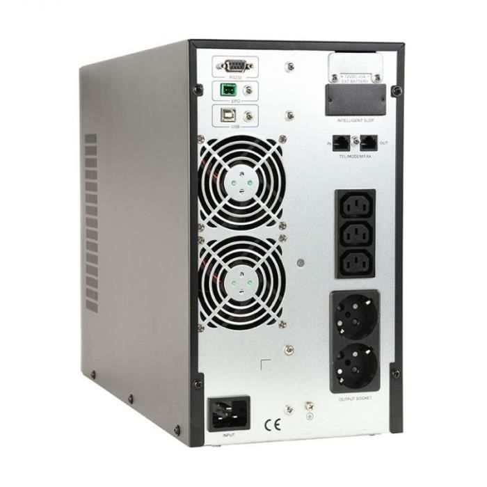 UPS en ligne - Gembird - 2000VA - 3xIE C - 2xSchuko - Interface USB