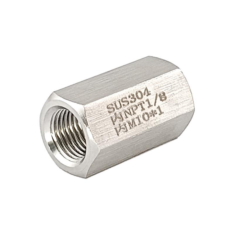 

Stainless Steel 304 Threaded Adapter, M10X1 to NPT1/8, Direct Size Reduction