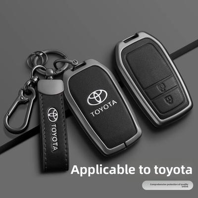 Zinc Alloy Car Key Case Cover Fob For Land Cruiser 200 300 Prado Crown TLK 200 Yaris Cross Hilux Innova Fortuner Camry 55