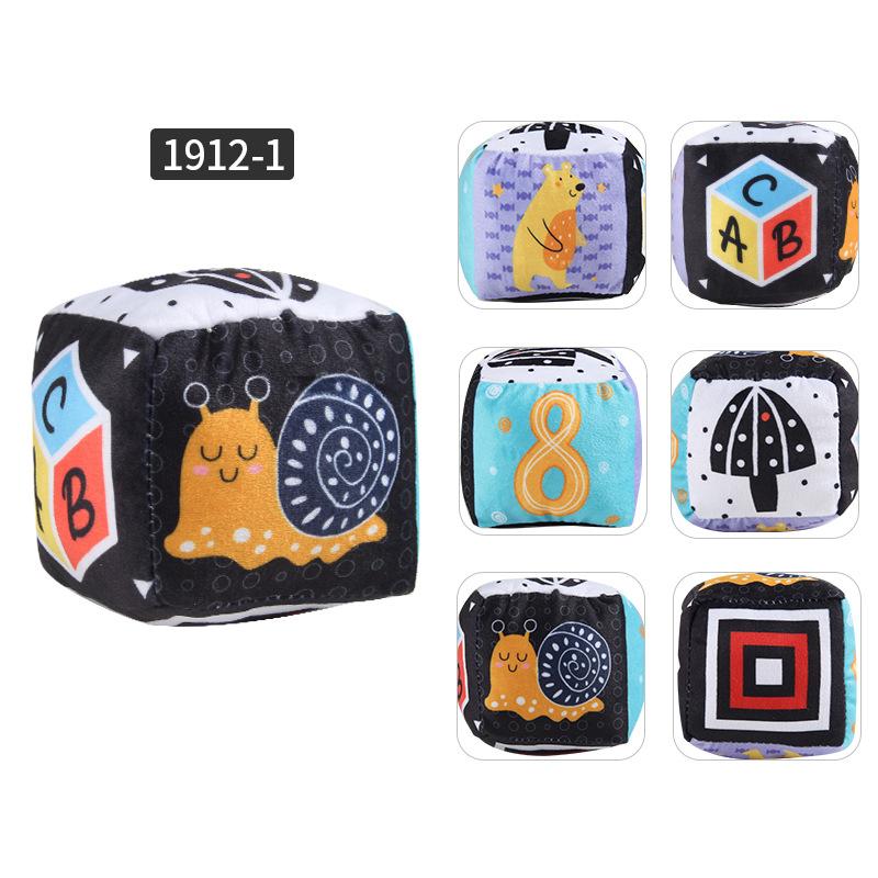 Non-Toxic Baby Rattles Toy Cartoon Design Early Education Intelligence Toys Colorful Doodle Baby Shake Bell Toys Kids Car Pendant Toy Gift