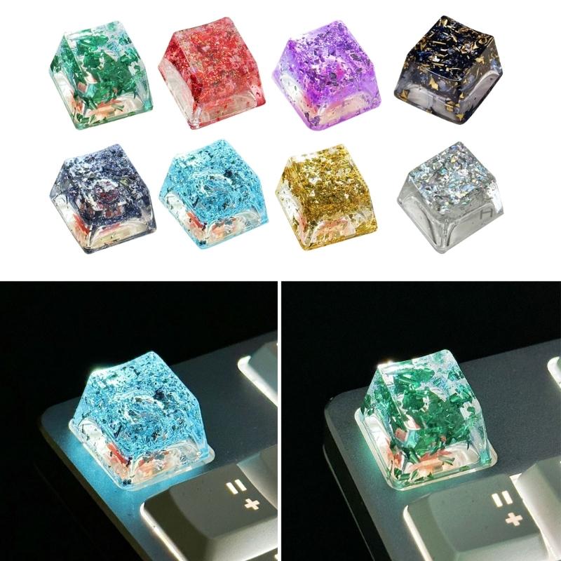 OEM Height Resin Keycap Featuring Color Foil Backlight for Mechanical Keyboards for Gamers and Collectors