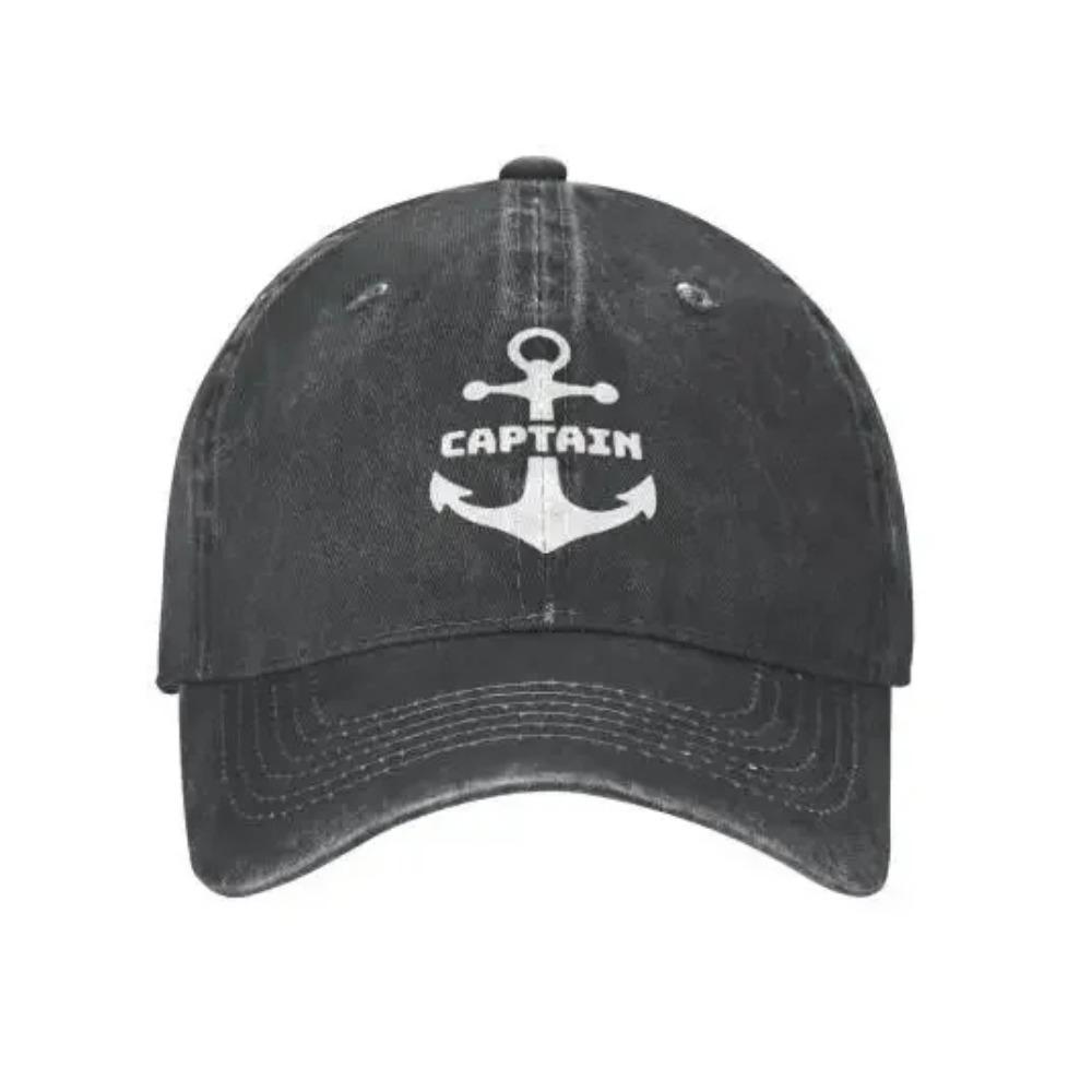 Captain Anchor Baseball Cap for Men Adjustable Adult Sandwich Dad Hat Unisex Caps for Women Kpop Denim Polyester Unisex