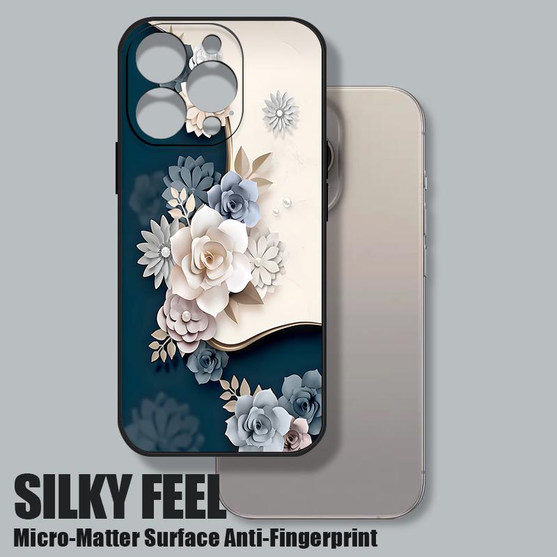 Romantic Rose Flower Pattern Lanyard Case For iPhone 17 Pro Max iPhone 16 15 14 13 Pro Max 11 16E 17E Soft Silicone Phone Back Cover