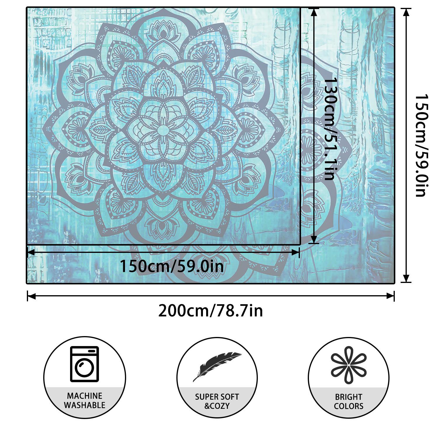 Короткий плюшевый синий дурман гобелен декор комнаты ткань гостиная мебель фон 130*150CM — фото 3