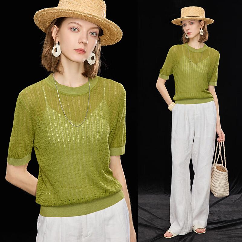 Women s Tencel Linen Blend Knitted T-shirt L