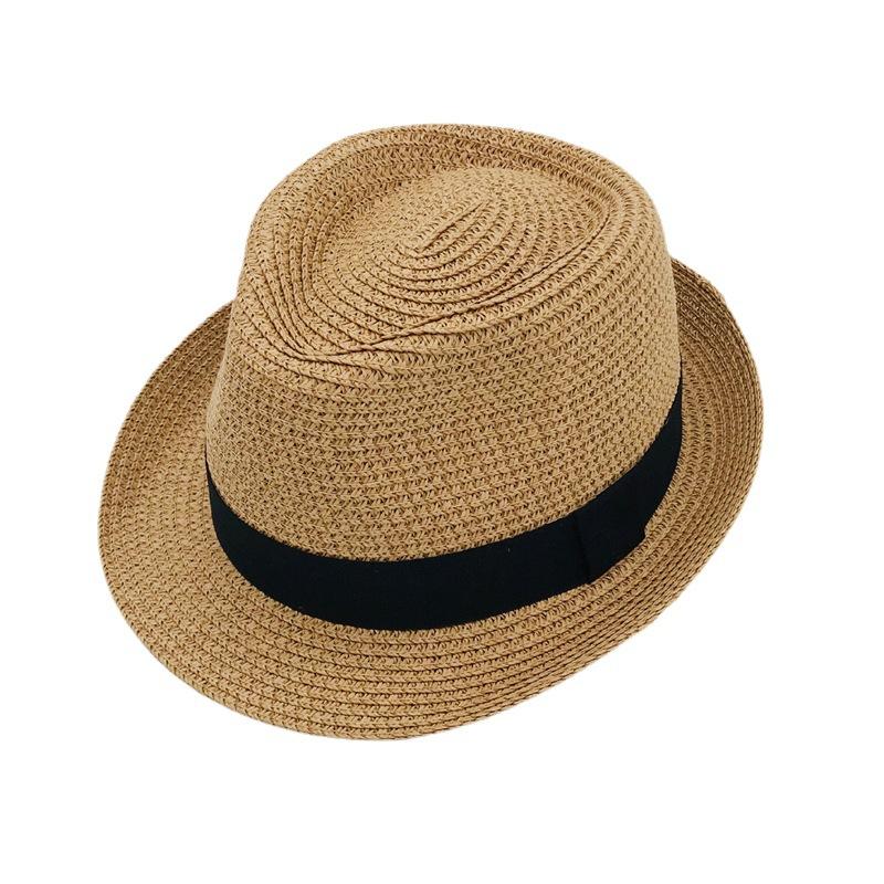 Logo Can Be Customized For Spring And Autumn Short Brim Top Hat Promotional Gift Hat Straw Hat Versatile Gift Hat For Men And Women