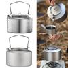 Compact Storage Camping Teapot Ti Kettle Efficient Fuel Use